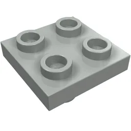 Plate Special 2 x 2 with Pin on Bottom / Light Gray