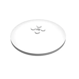 Dish 8 x 8 Inverted [Radar], Solid Studs, Rounded Anti-stud Underside / White