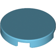 Lego Tile Round 2 x 2 with Bottom Stud Holder / Medium Azure
