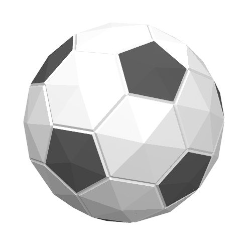 Lego Sports Soccer / Basket Ball with Black Pentagons Print