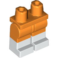 Lego Hips with Orange Legs and White Boots Pattern / Orange