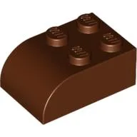 Brick Curved 2 x 3 / Reddish Brown