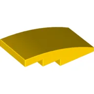 Brick Curved 4 x 2 No Studs / Yellow