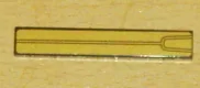 Tile 1 x 6 with Gold Panel Forked Line Pattern (Sticker) - Set 8007
