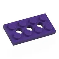 Technic Plate 2 x 4 [3 Holes] / Dark Purple