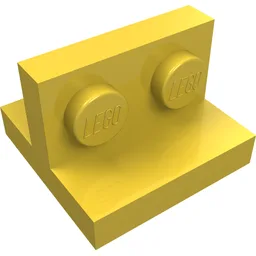 Bracket 2 x 2 with 1 x 2 Vertical Studs / Yellow