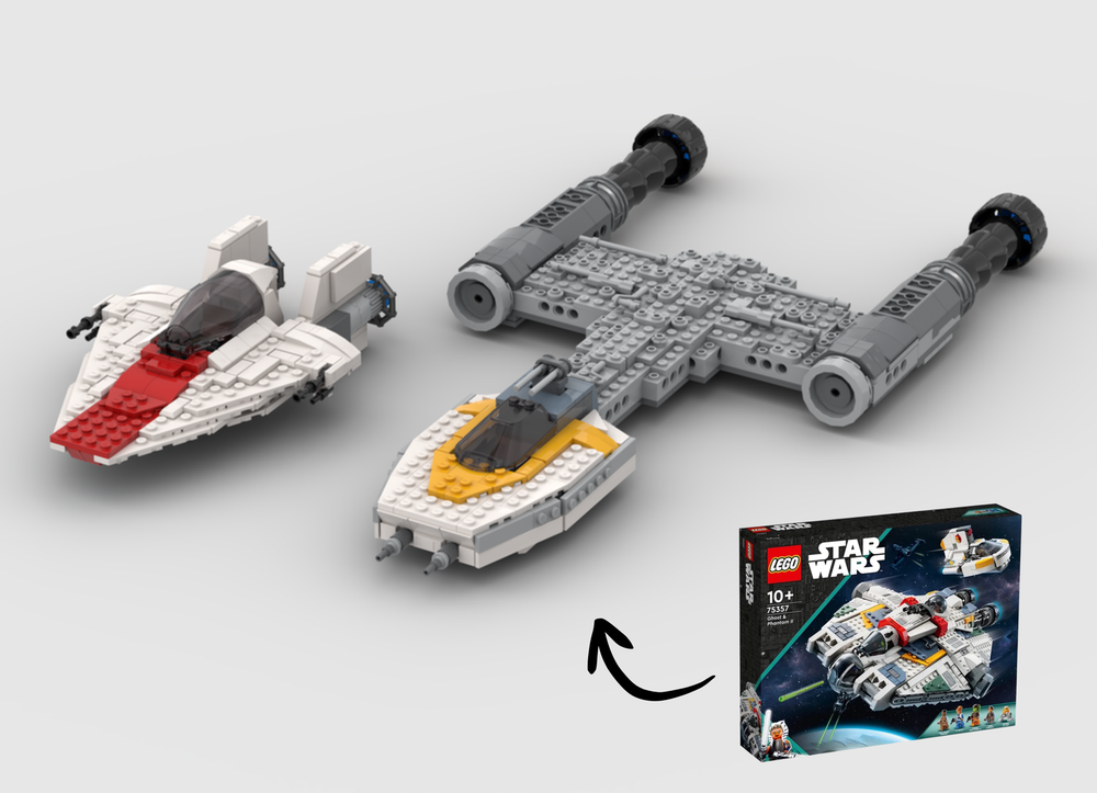 Lego Y wing & A-wing Alternate Build Using Set 75357