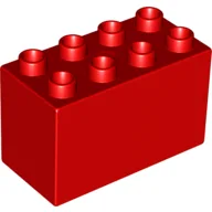 Duplo Brick 2 x 4 x 2 / Red