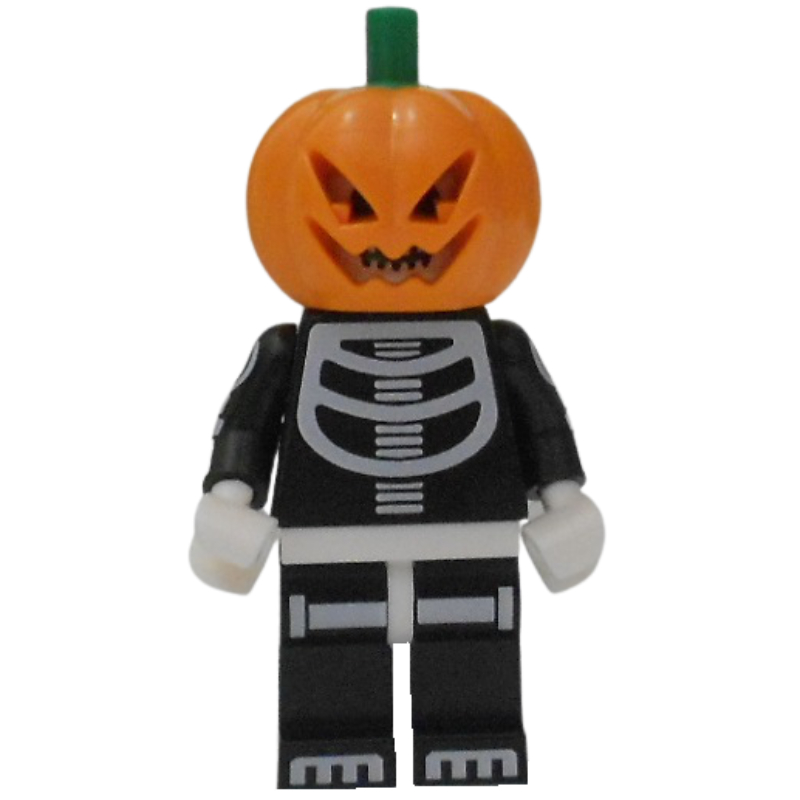 Lego Skeleton Costume with Pumpkin Head