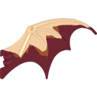 Lego Creature Body Part, Dragon Wing 19 x 11 with Marbled Trans-Orange Pattern
