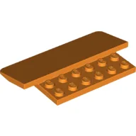 Brick Sloped 8 x 5 x 2/3 with 2 x 6 Studs / Orange