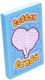 Tile 2 x 3 with 'Cotton Candy' Pattern (Sticker) - Set 10261