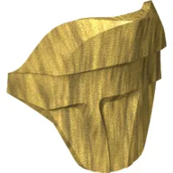 Large Figure Shoulder Cover, Armor, Elaborate, Curved / Pearl Gold