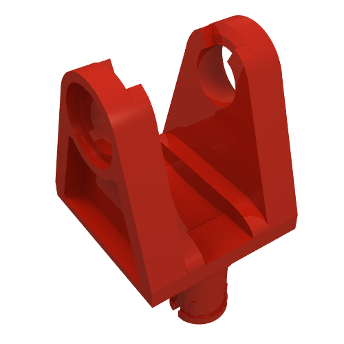 Lego Technic Steering Arm with 2 Pins / Red