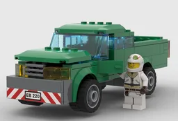 Pickup with hood