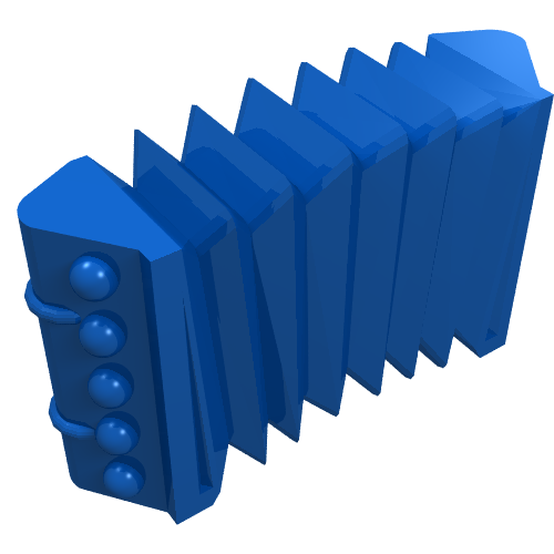 Lego Fabuland, Musical Instrument Accordion / Blue