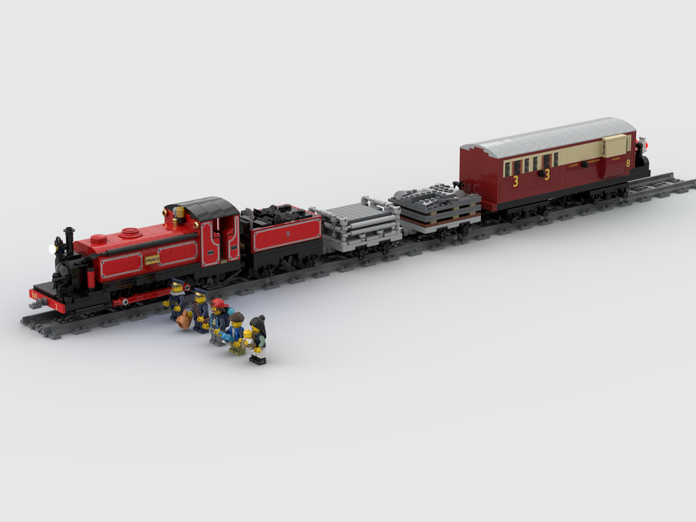 Lego Ffestiniog Railway Small England Class and Train.