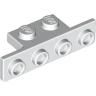Bracket 1 x 2 - 1 x 4 [Rounded Corners at Bottom, Square Corners at Top] / White