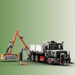Iveco Magirus 330-30 trilateral tipper and boom mower
