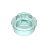 Plate Round 1 x 1 with Solid Stud / Trans-Light Blue