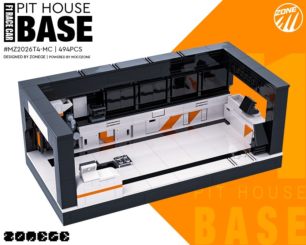 Lego 77251 F1 Pit House Show Base