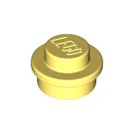 Plate Round 1 x 1 with Solid Stud / Bright Light Yellow