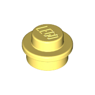 Lego Plate Round 1 x 1 with Solid Stud / Bright Light Yellow