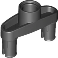 Technic Pin Connector 3L with 2 Pins and Center Hole / Black