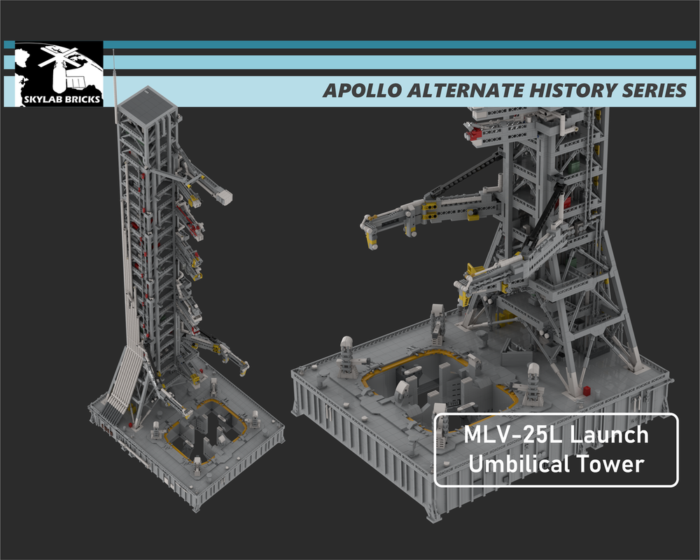 Lego Saturn V MLV-25L Mobile Launcher and Launch Umbilical Tower