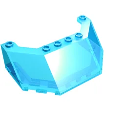 Windscreen 5 x 8 x 2 / Trans-Light Blue