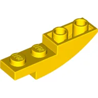 Brick Curved Inverted 4 x 1 / Yellow