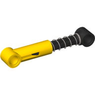 Lego Technic Shock Absorber 6.5L with Hard Spring, Tight Coils at End, Black Rod [Complete Assembly] / Yellow