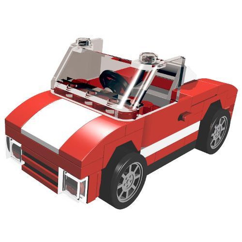 Lego 90s style red car