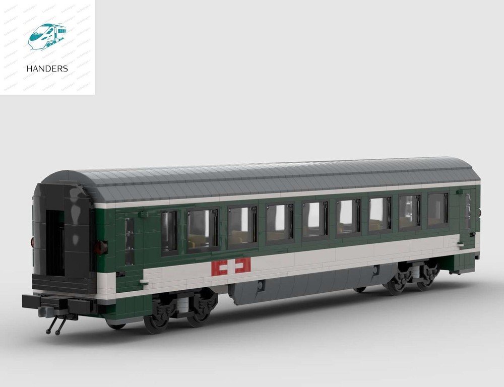 Lego 8 wide Swiss 90s Intercity wagon