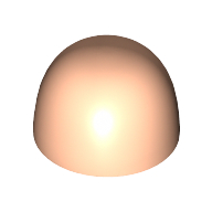 Lego Head Top, Bald / Light Nougat