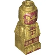 Microfig Dark Red Treasure King Trident Print / Pearl Gold