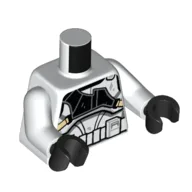 Torso, Armor, Clone Trooper, Black Holster Print, White Arms, Black Hands / White