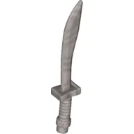 Weapon Sword / Saber with Curved Blade and Hilt / Flat Silver