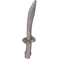 Lego Weapon Sword / Saber with Curved Blade and Hilt / Flat Silver