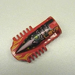 Technic Block 3 x 5 x 1 2/3 with RoboRider Lava Print / Red