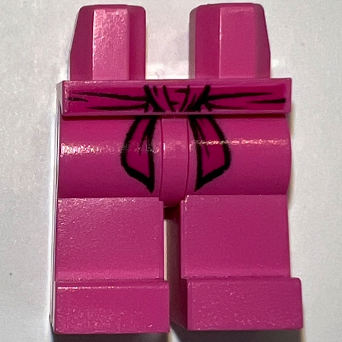 Lego Hips and Dark Pink Legs with Magenta Belt Sash Print / Dark Pink