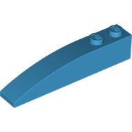 Lego Brick Wedged, Curved 6 x 2 Right, Smooth Inner Walls / Dark Azure