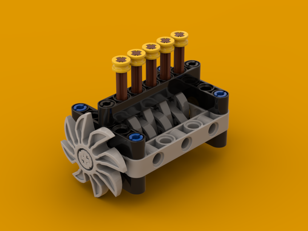Lego 5 cylinder engine
