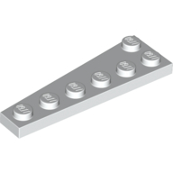 Lego Wedge Plate 6 x 2 Right / White