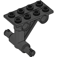 Lego Plate Special 2 x 4 Thin 4 Holes, Struts and 2 Pins [Undercarriage] / Black
