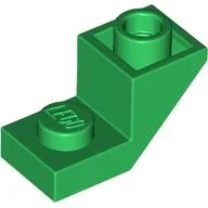 Brick Sloped Inverted 45° 2 x 1 with 2/3 Cutout / Green