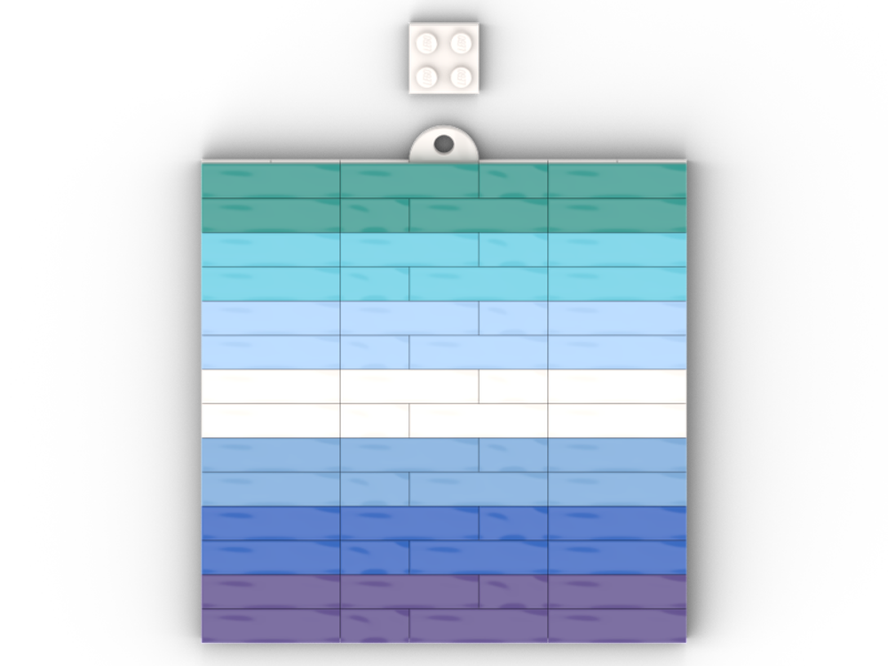 Lego Gay Men's Flag (based on Brick Mountain US's pride flag builds)