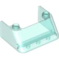 Windscreen 3 x 4 x 1 1/3 with 2 Studs on Top / Trans-Light Blue