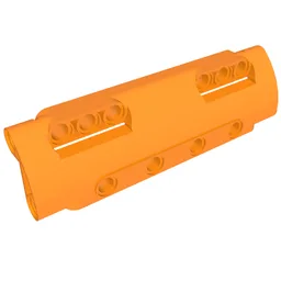 Technic Panel Curved 11 x 3 with 10 Pin Holes through Panel Surface / Orange