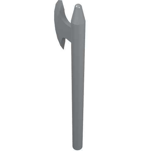 Lego Weapon Halberd / Axe / Light Bluish Gray